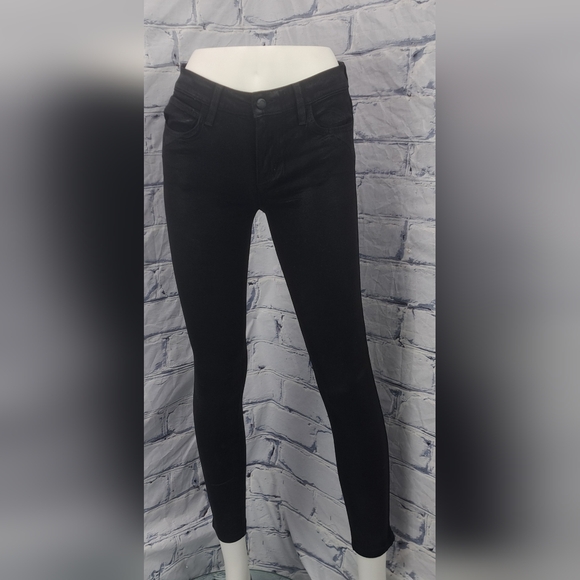 Joe's Jeans Denim - Joe's Jeans Women's Skinny Ankle Jeans Jet Black Light Wax Coated Denim Size 26